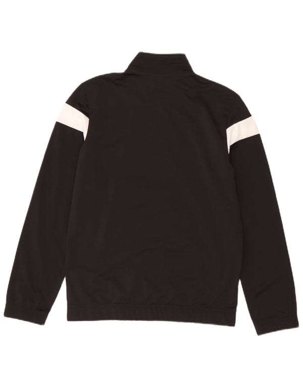 Puma Boys Tracksuit Top Jacket 13-14 Years Black Colourblock Polyester