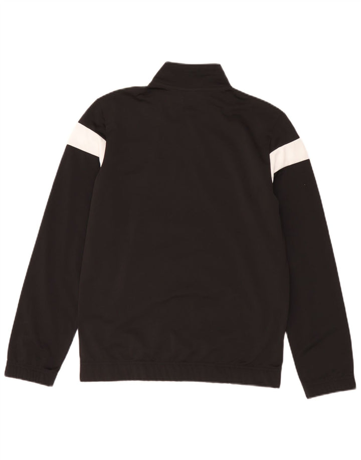 Puma Boys Tracksuit Top Jacket 13-14 Years Black Colourblock Polyester