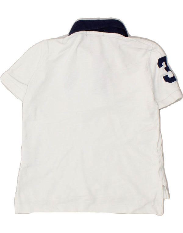 POLO RALPH LAUREN Boys Graphic Polo Shirt 2-3 Years White Cotton
