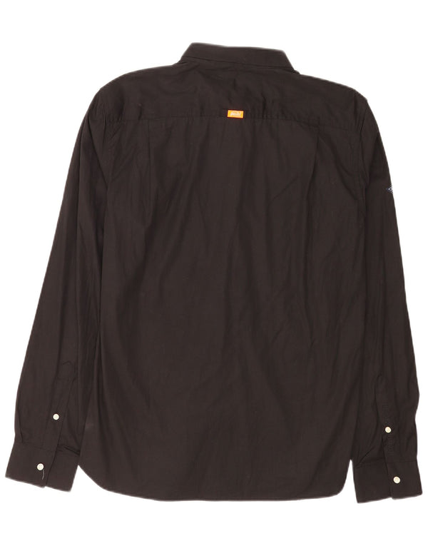 Superdry Mens Shirt Large Black Cotton