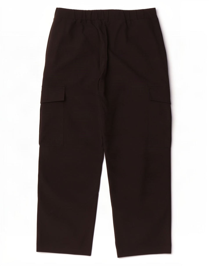 Zara Womens Straight Cargo Trousers Large W34 L30 Black Polyester