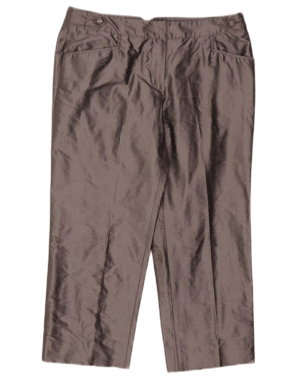 Armani Womens Straight Capri Trousers W31 L22 Grey