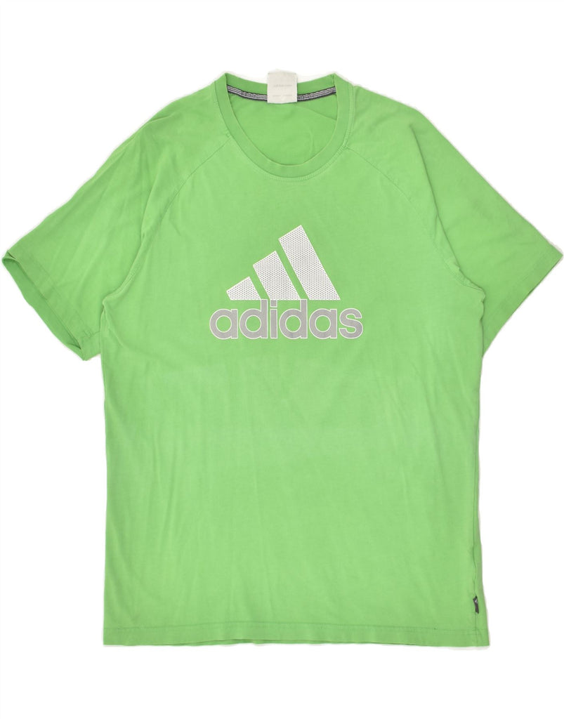 ADIDAS Mens Graphic T-Shirt Top Medium Green Cotton | Vintage Adidas | Thrift | Second-Hand Adidas | Used Clothing | Messina Hembry 