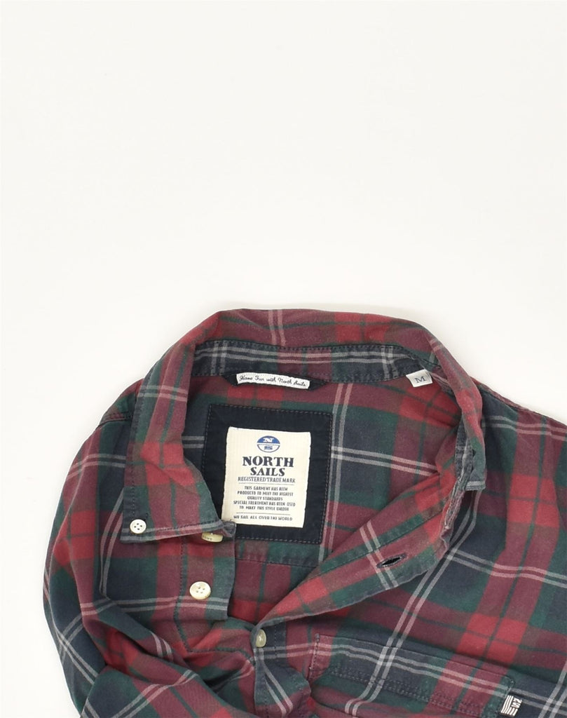 NORTH SAILS Mens Shirt Medium Red Check Cotton | Vintage North Sails | Thrift | Second-Hand North Sails | Used Clothing | Messina Hembry 