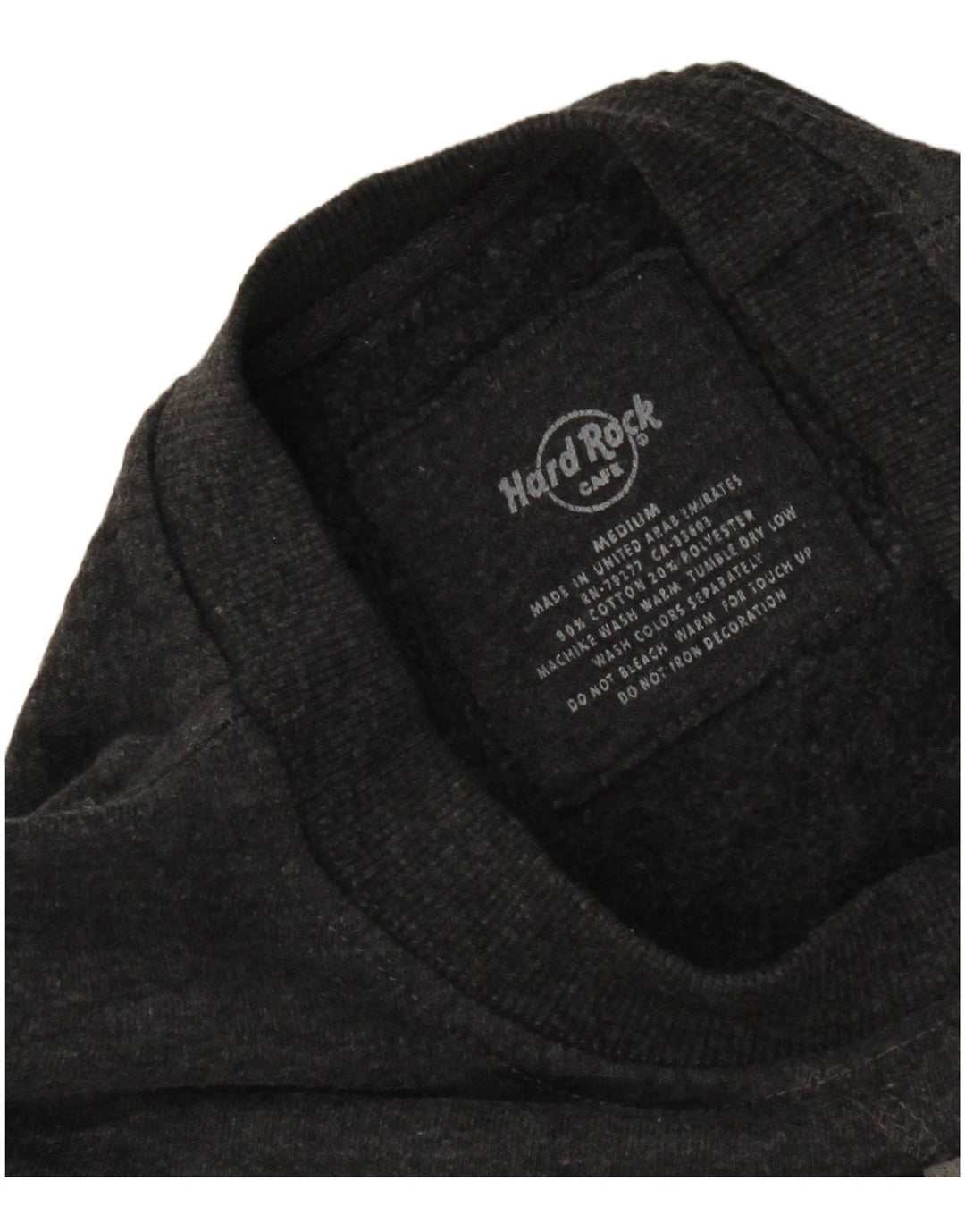 Hard Rock Cafe Womens Rome Graphic Sweatshirt Jumper UK 14 Medium Grey