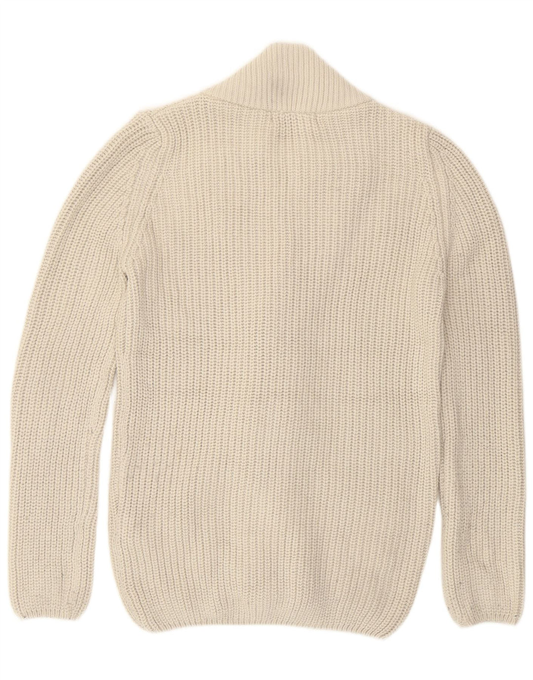 Zara Mens Duffle Buttons Cardigan Sweater Medium Off White Acrylic