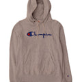 CHAMPION Womens Reverse Weave Graphic Hoodie Jumper UK 14 Medium Grey