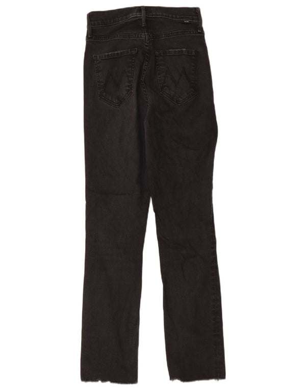 Mother Womens Slim Jeans W25 L27 Black Cotton