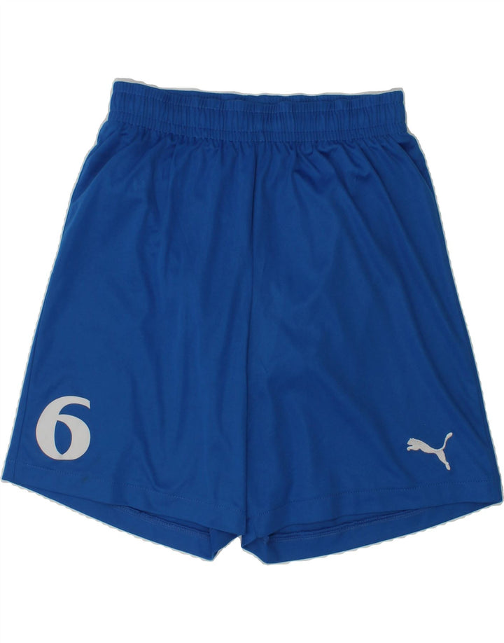 PUMA Boys Graphic Sport Shorts 11-12 Years Blue Polyester | Vintage Puma | Thrift | Second-Hand Puma | Used Clothing | Messina Hembry 