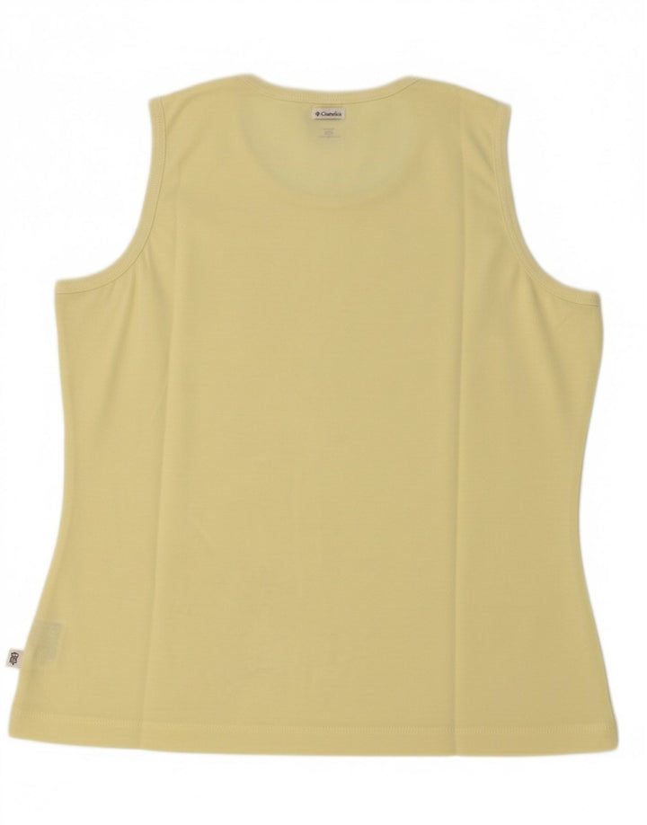 COLUMBIA Womens Vest Top UK 16 Large Yellow Polyester