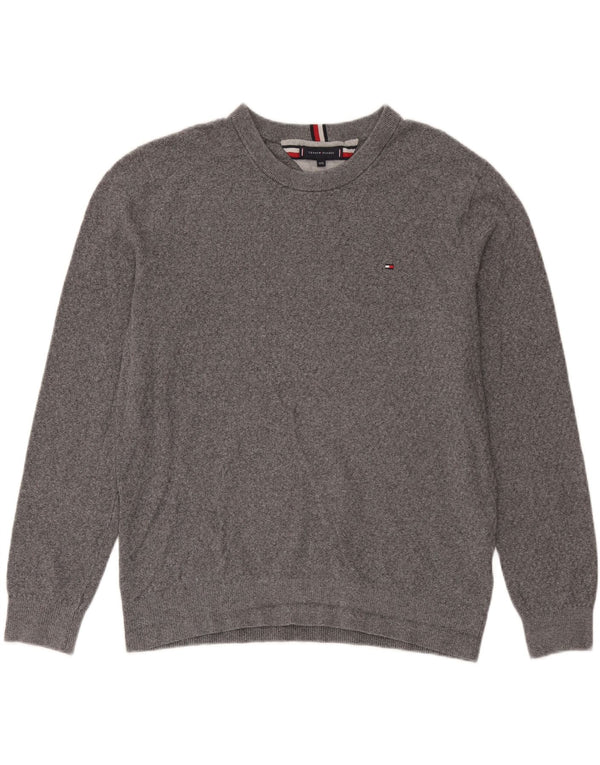 Tommy Hilfiger Mens Crew Neck Jumper Sweater 3XL Grey Cotton