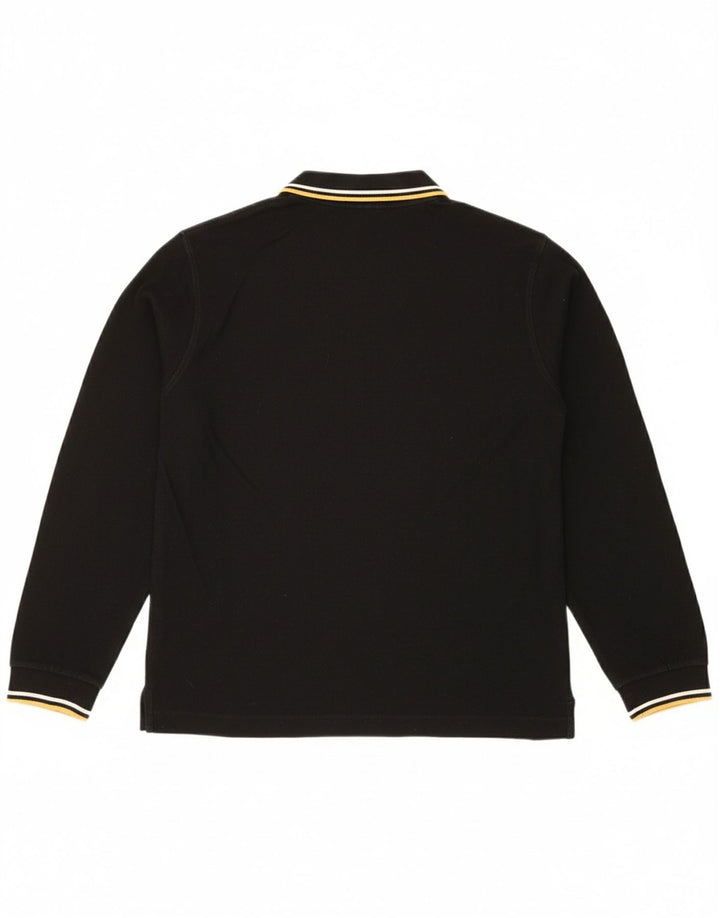 FILA Mens Long Sleeve Polo Shirt Small Black Cotton