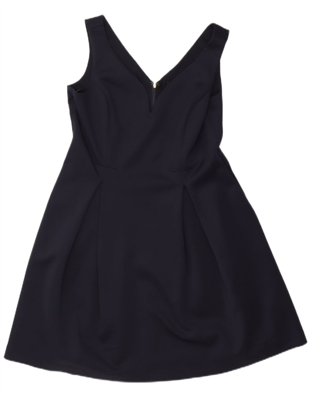 Dkny Womens Sleeveless A-Line Dress US 14 XL Navy Blue Polyester