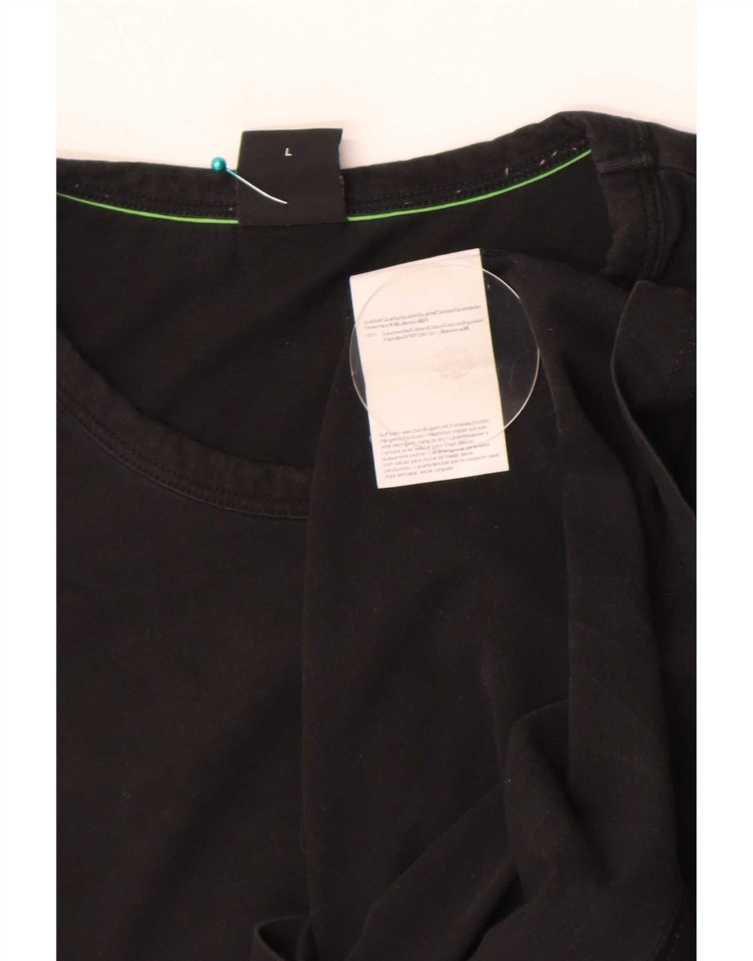 Hugo Boss Mens T-Shirt Top Large Black Cotton