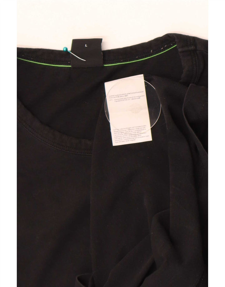 Hugo Boss Mens T-Shirt Top Large Black Cotton