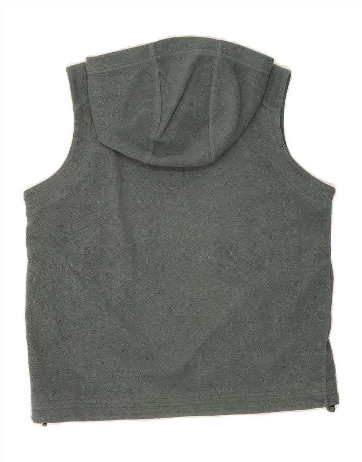ADIDAS Womens Sleeveless Fleece Jumper UK 16 Large Grey Polyester Vintage Adidas and Second-Hand Adidas from Messina Hembry 