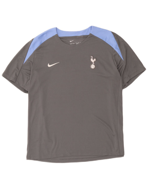 Nike Mens Dri Fit T-Shirt Top XL Grey Colourblock Polyester