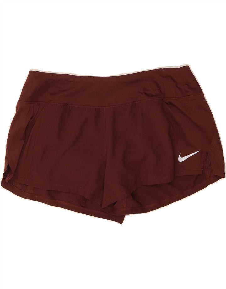 NIKE Womens Dri Fit Sport Shorts UK 16 Large  Brown Polyester Vintage Nike and Second-Hand Nike from Messina Hembry 