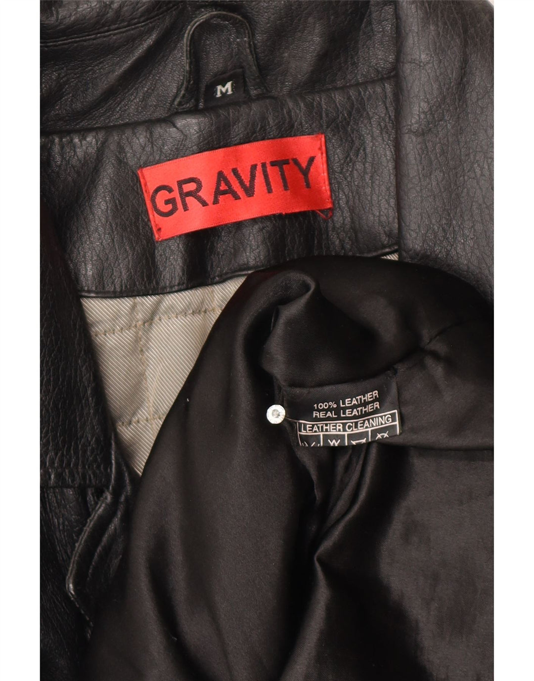 Vintage Mens Leather Jacket UK 38 Medium Black Leather