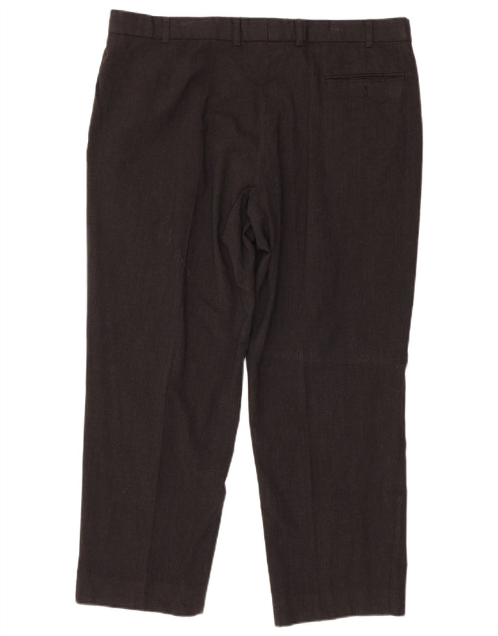Marks & Spencer Mens Straight Suit Trousers W40 L29 Grey Wool