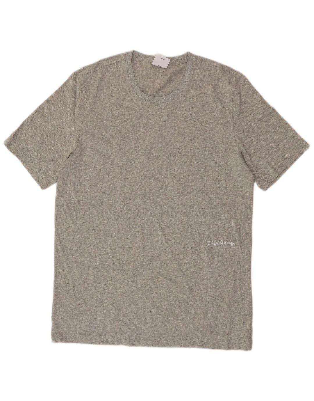 CALVIN KLEIN Mens T-Shirt Top Large Grey Cotton