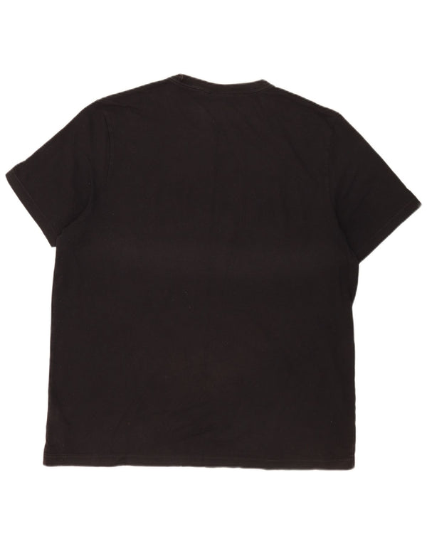 Adidas Mens Graphic T-Shirt Long Sleeve XL Black Cotton