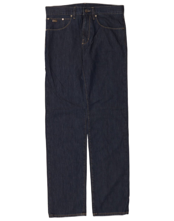 Hugo Boss Mens Straight Jeans W31 L34 Navy Blue Cotton