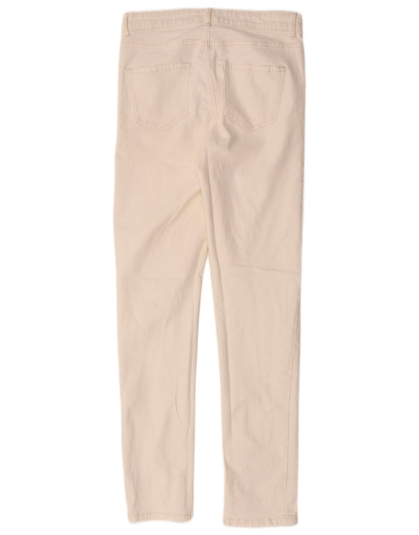 Marks & Spencer Womens The Lily Slim Jeans UK 10 Small W28 L30 White Cotton