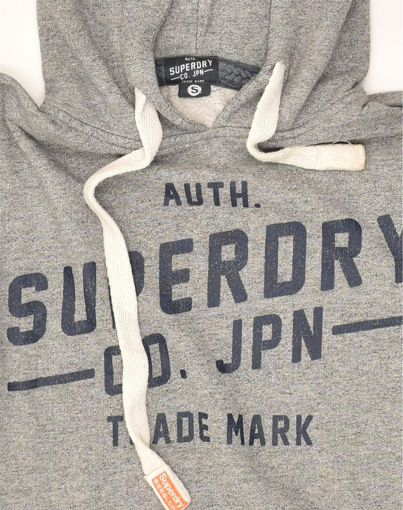 SUPERDRY Mens Graphic Hoodie Jumper Small Grey Cotton | Vintage Superdry | Thrift | Second-Hand Superdry | Used Clothing | Messina Hembry 