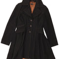 Topshop Womens Princess Coat UK 12 Medium Black Wool