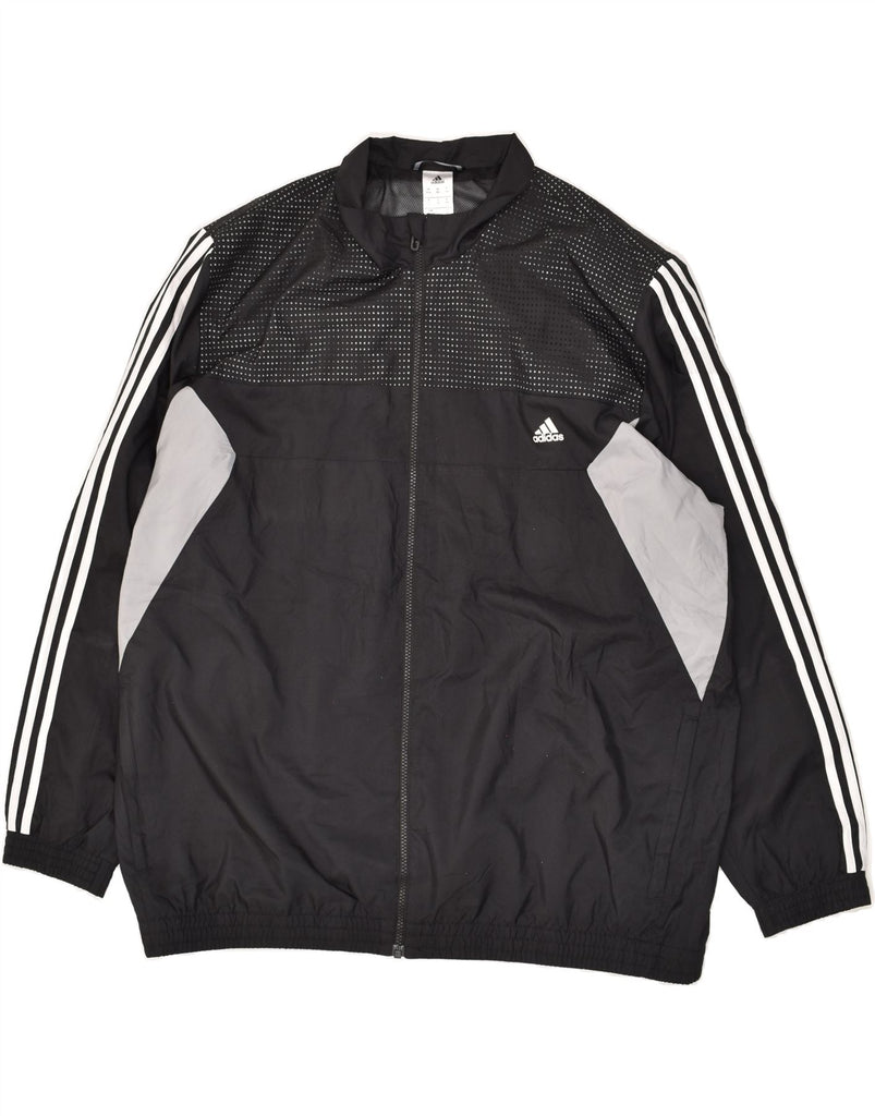 ADIDAS Mens Tracksuit Top Jacket Size 52/54 2XL Black Colourblock | Vintage Adidas | Thrift | Second-Hand Adidas | Used Clothing | Messina Hembry 