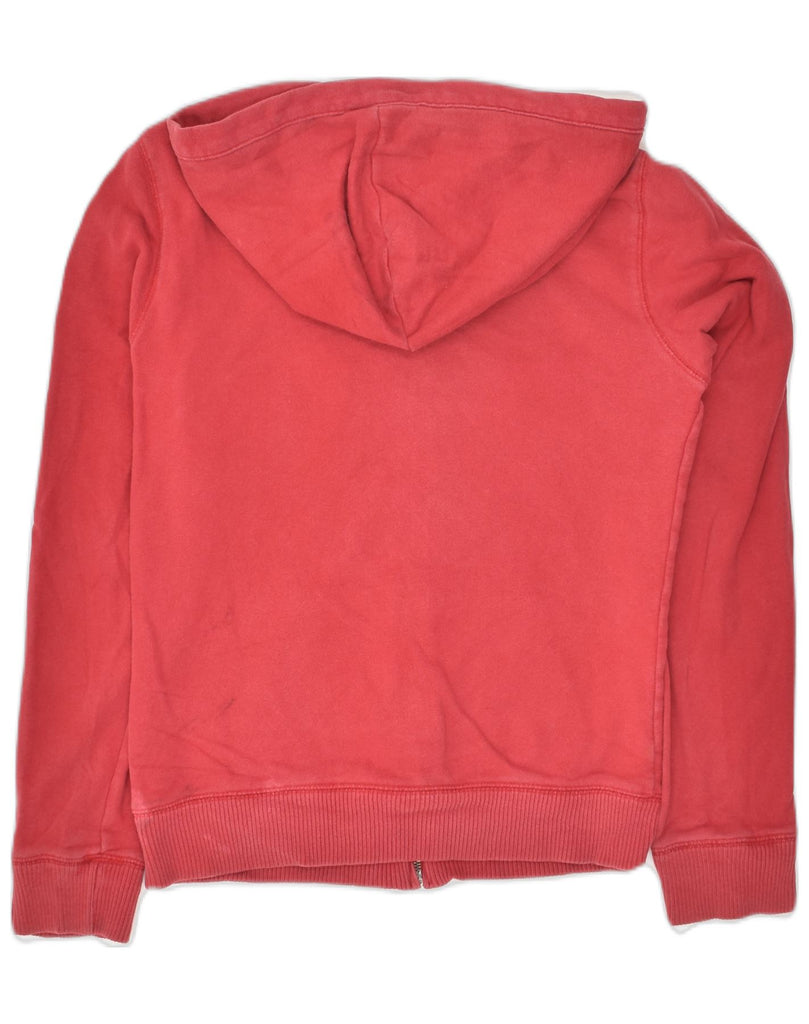 AEROPOSTALE Womens Graphic Zip Hoodie Sweater UK 12 Medium Red Cotton | Vintage Aeropostale | Thrift | Second-Hand Aeropostale | Used Clothing | Messina Hembry 