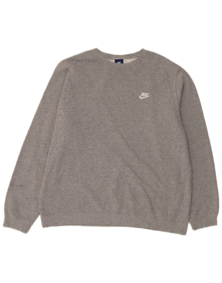 Nike Mens Sweatshirt Jumper XL Grey Polyester