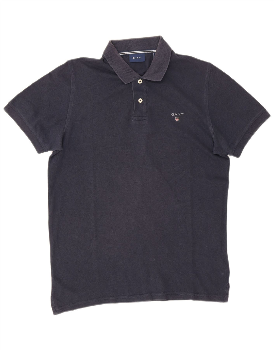 Gant Mens Polo Shirt Small Navy Blue Cotton