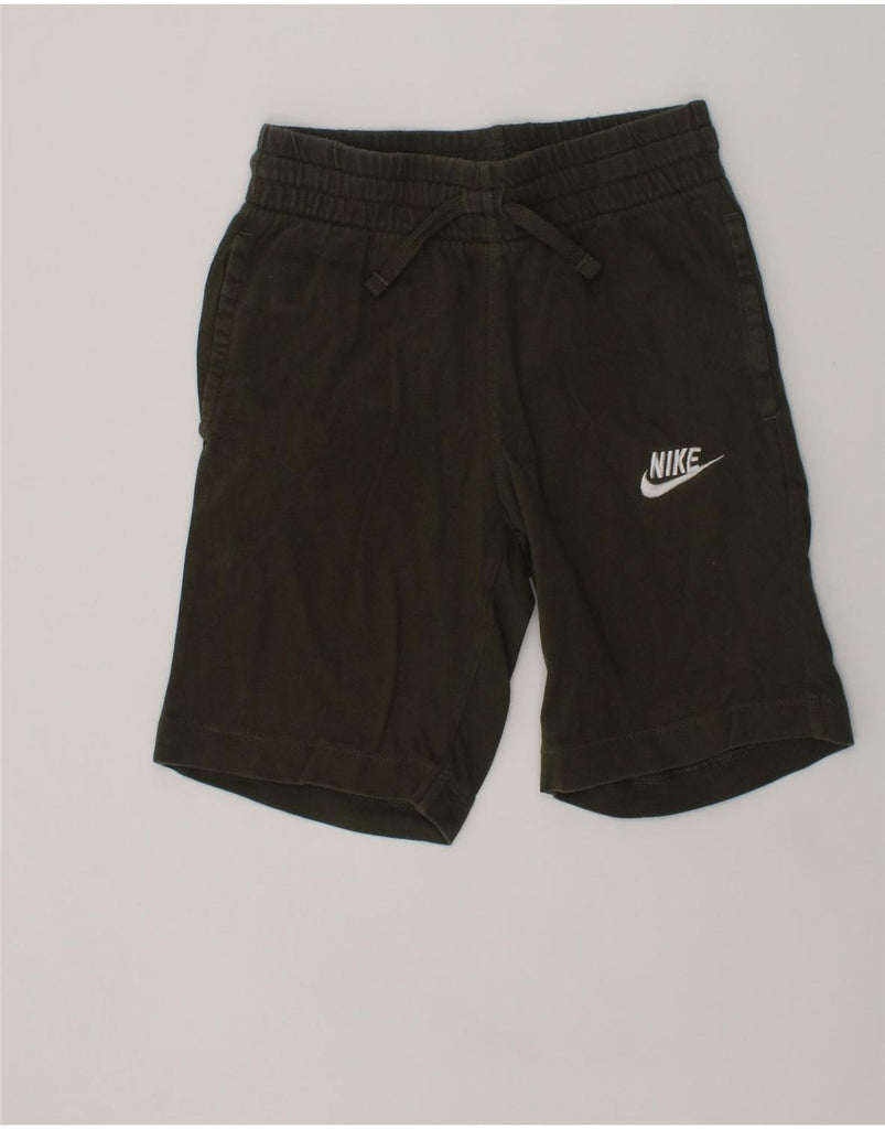 NIKE Boys Standard Fit Sport Shorts 6-7 Years XS Khaki Cotton | Vintage Nike | Thrift | Second-Hand Nike | Used Clothing | Messina Hembry 