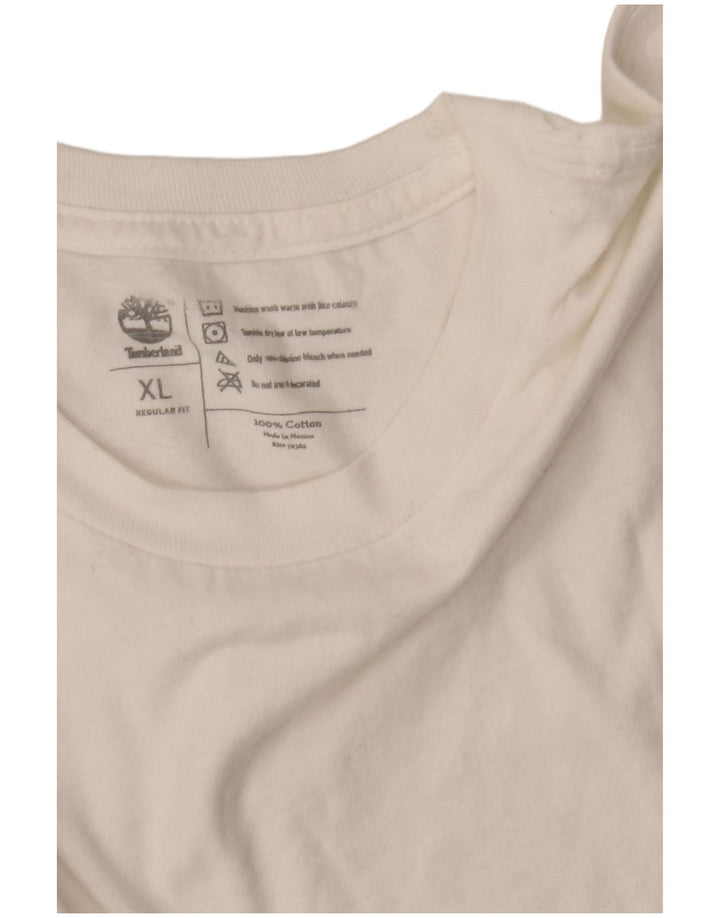 Timberland Mens Regular Fit T-Shirt Top XL White Cotton