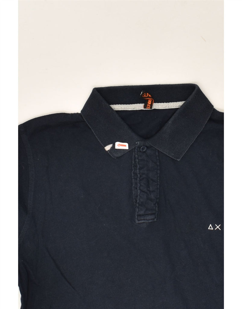 SUN68 Boys Polo Shirt 13-14 Years Navy Blue Cotton | Vintage Sun68 | Thrift | Second-Hand Sun68 | Used Clothing | Messina Hembry 