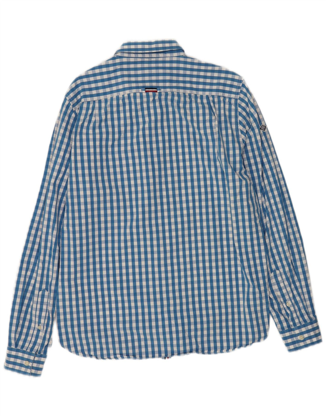 Superdry Mens Shirt XL Blue Gingham Cotton