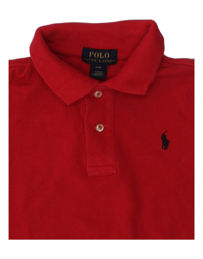 POLO RALPH LAUREN Boys Polo Shirt 2-3 Years Red Cotton | Vintage Polo Ralph Lauren | Thrift | Second-Hand Polo Ralph Lauren | Used Clothing | Messina Hembry 