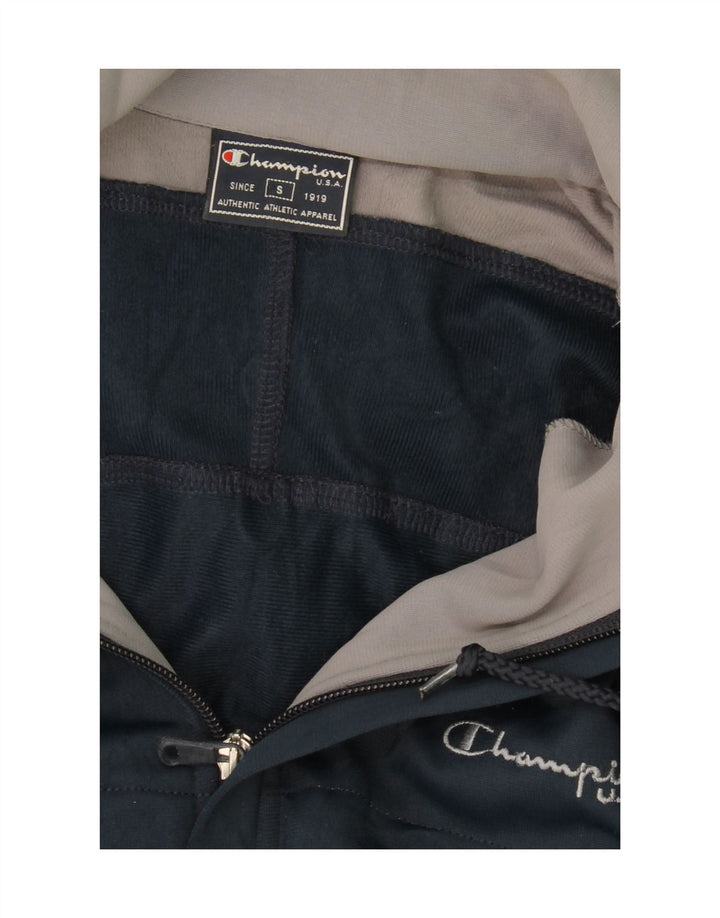 CHAMPION Mens Graphic Tracksuit Top Jacket UK 36 Small Navy Blue Vintage Champion and Second-Hand Champion from Messina Hembry 
