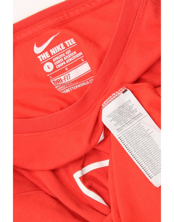 Nike Mens Dri Fit Graphic T-Shirt Top Large Red Cotton