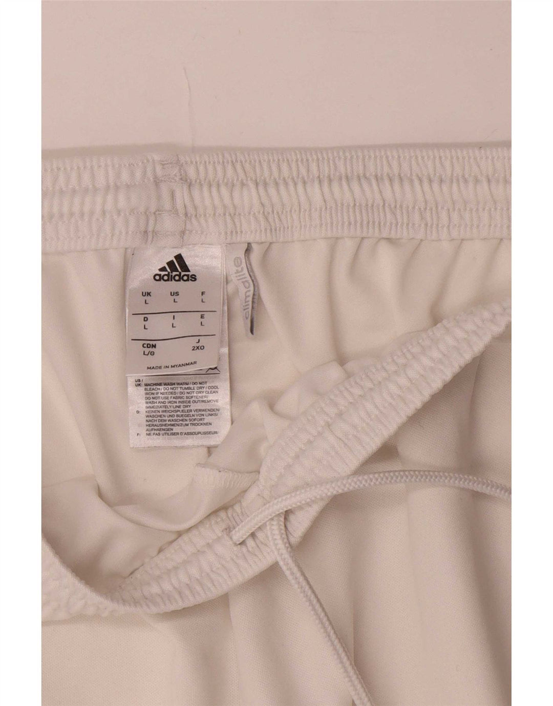 Adidas Mens Climalite Sport Shorts Large White Polyester