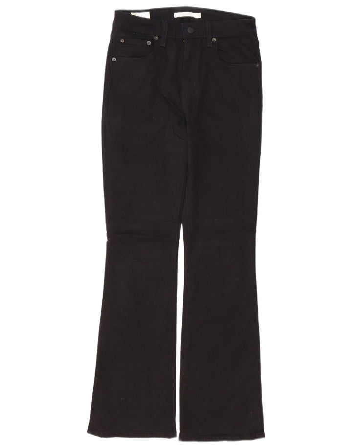 LEVI'S Womens 725 High Rise Bootcut Jeans W28 L30  Black Cotton