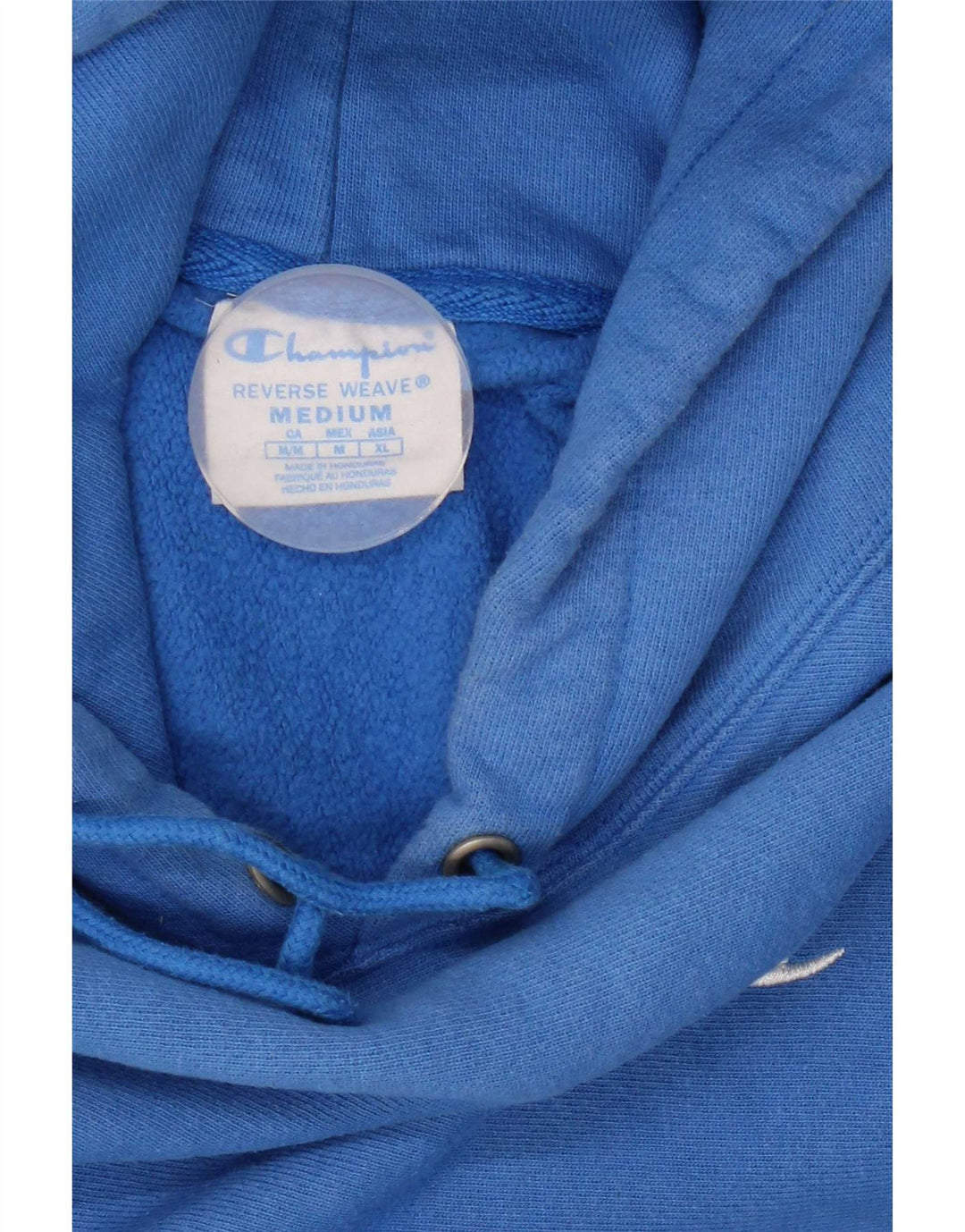 Champion Mens Hoodie Jumper Medium Blue Cotton
