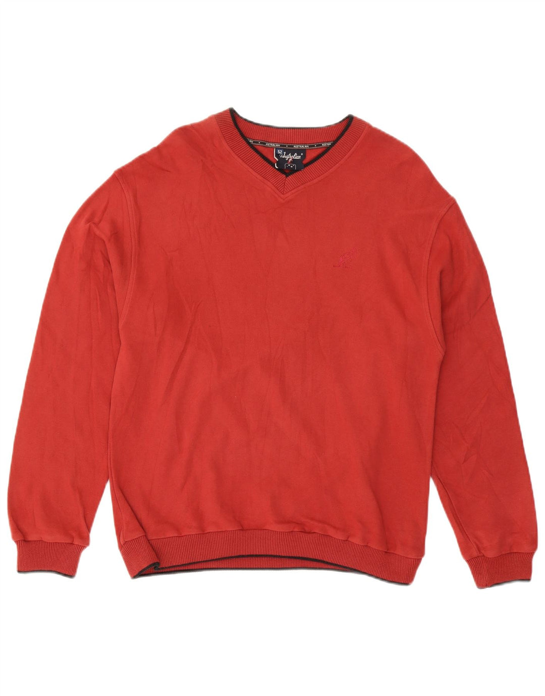 AUSTRALIAN L'ALPINA Mens Sweatshirt Jumper IT 52 Large Red Cotton