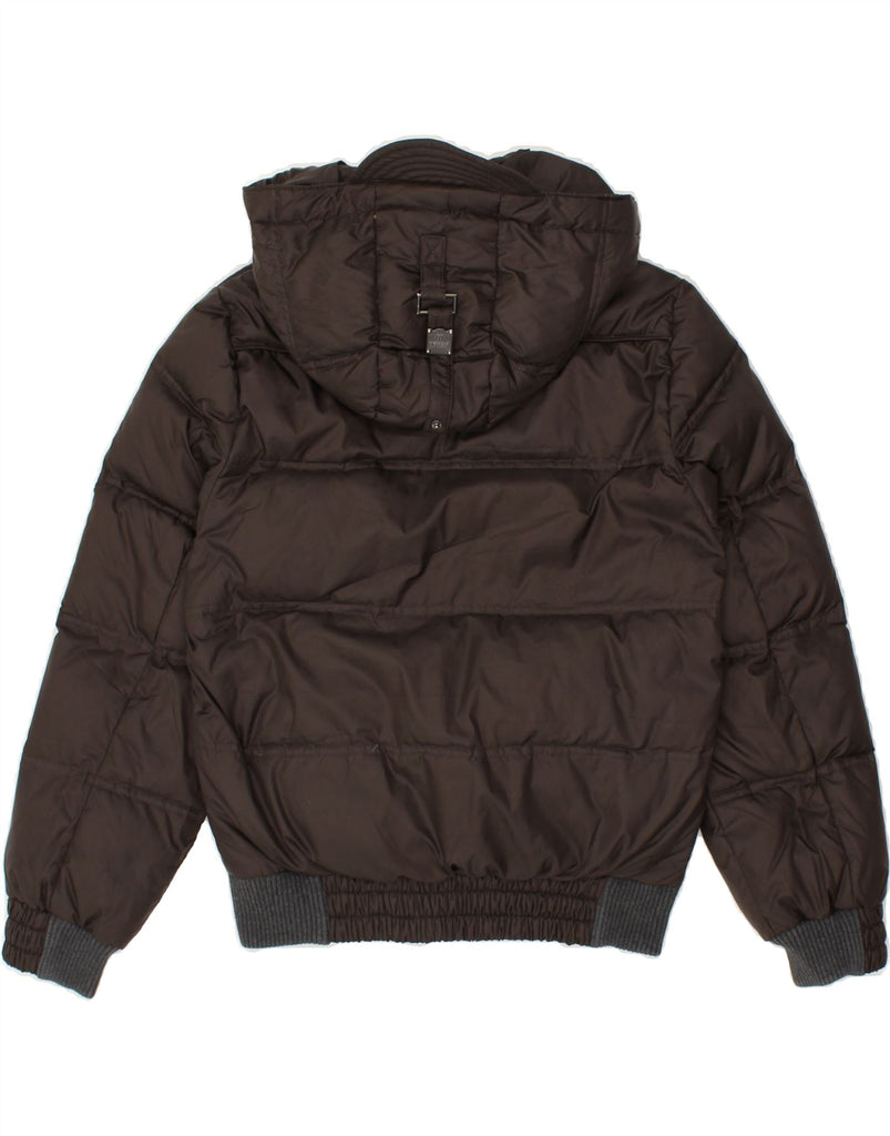 HETREGO Boys Hooded Padded Jacket 9-10 Years Brown | Vintage Hetrego | Thrift | Second-Hand Hetrego | Used Clothing | Messina Hembry 