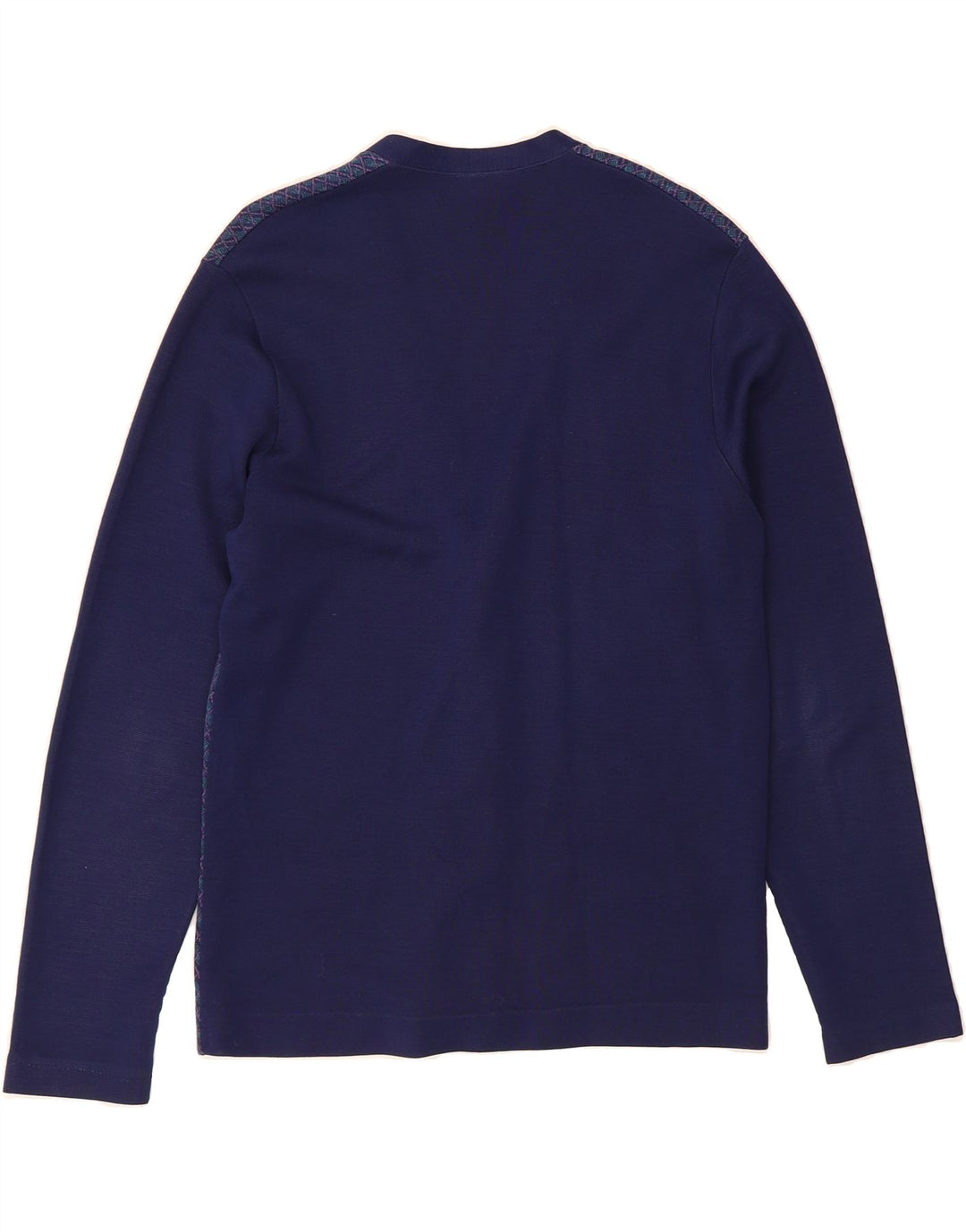 VEDONEIRE Mens Cardigan Sweater Medium Navy Blue Argyle/Diamond Vintage Vedoneire and Second-Hand Vedoneire from Messina Hembry 