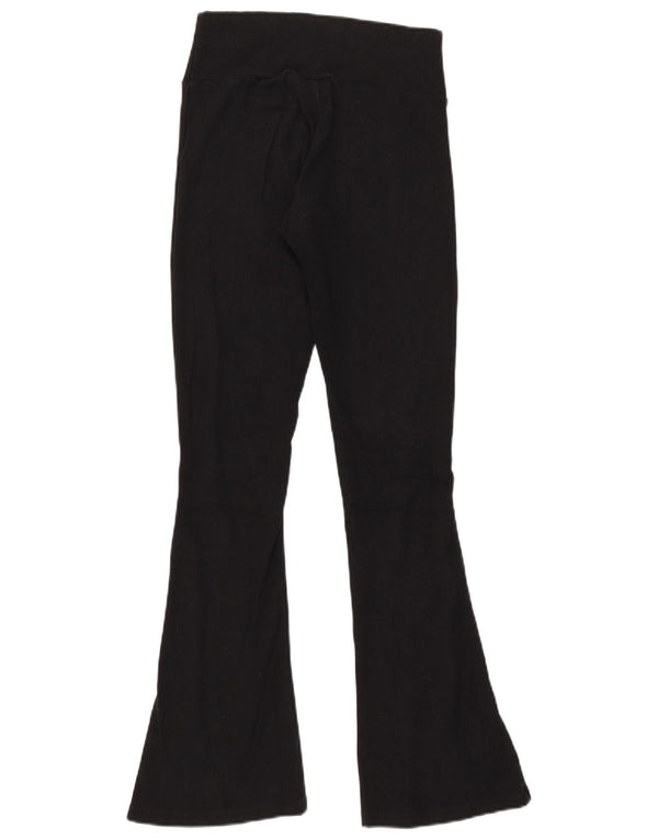 Adidas Womens Flare Tracksuit Trousers UK 12/14 Medium  Black Cotton