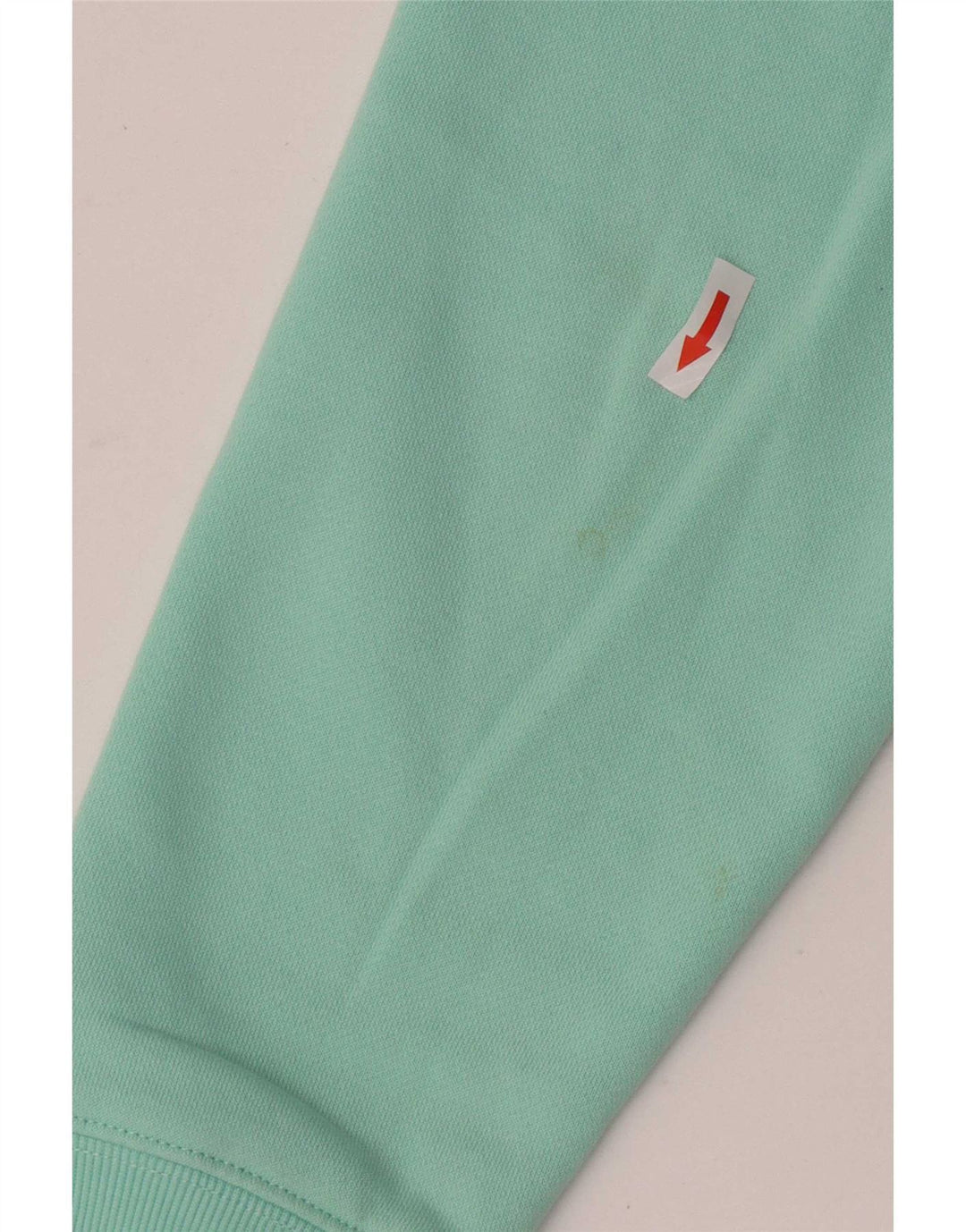 Dkny Womens Crop Oversized Sweatshirt Jumper UK 10 Small Turquoise Cotton