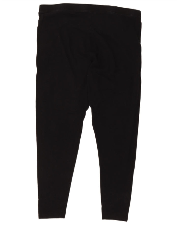 Marks & Spencer Womens Leggings UK 16 Large  Black Cotton